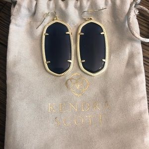 Kendra Scott Danielle earrings in gold and navy stone
